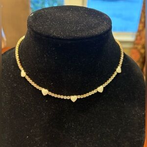 Costume Jewelry White Heart Necklace